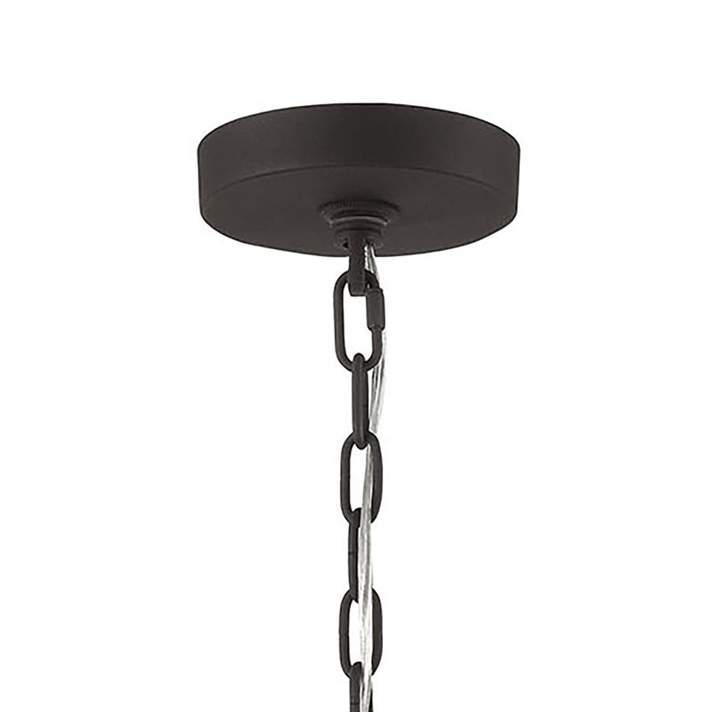 Atlas Lighting Salinger 19in 6-Light Pendant | Modern Charcoal and Satin Nickel Metal | Kitchen Island & Dining Room | Model CL11822-GY