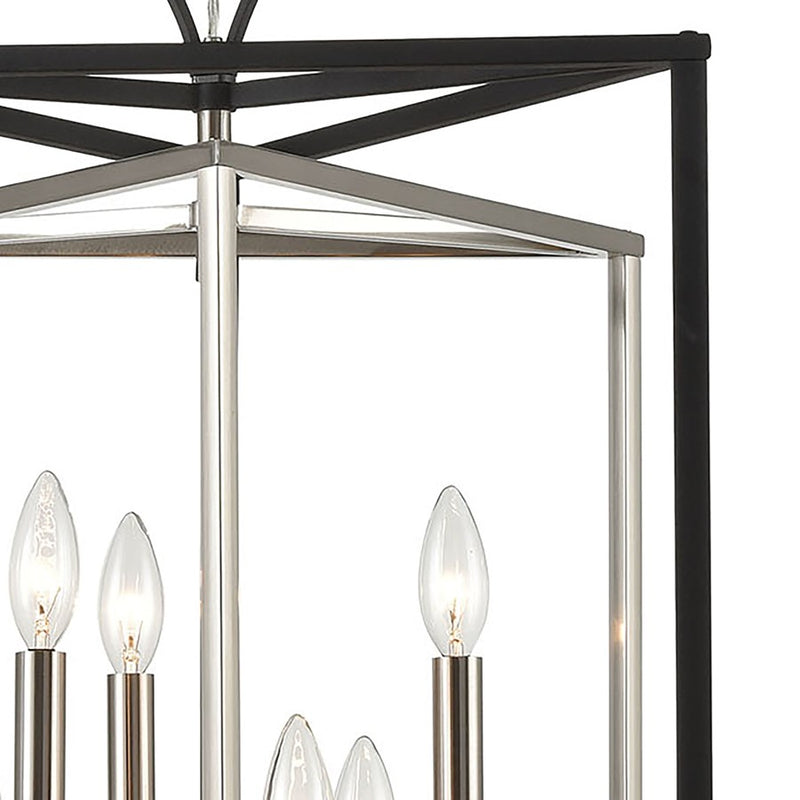 Atlas Lighting Salinger 19'' Wide 6Lt Pendant, Charcoal
