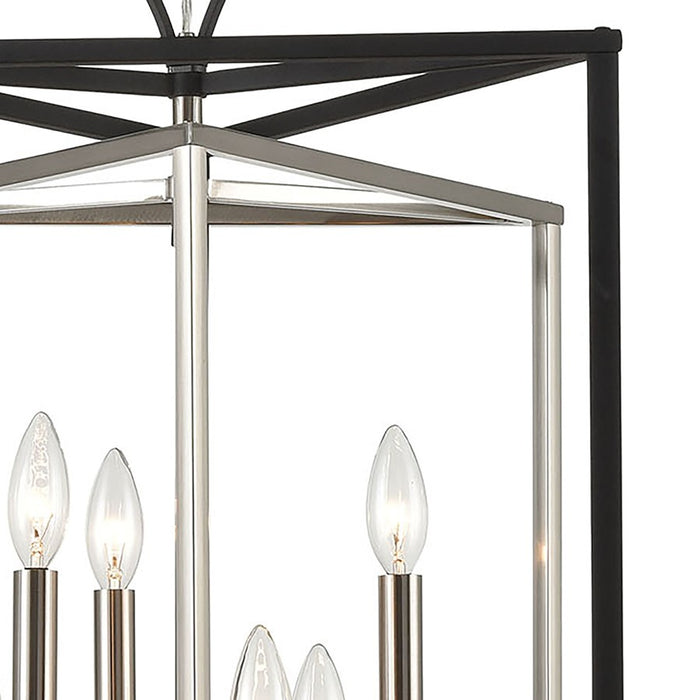 Atlas Lighting Salinger 19'' Wide 6Lt Pendant, Charcoal