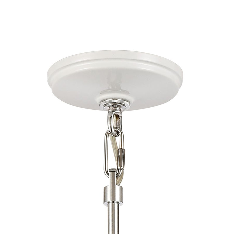 Atlas Lighting Seaway Passage 14'' Wide 1Lt Pendant, White/Clear