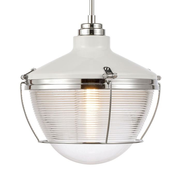 Atlas Lighting Seaway Passage 14'' Wide 1Lt Pendant, White/Clear