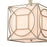 Atlas Lighting Shaftsbury Square 14''W 3Lt Pendant, Silver/White