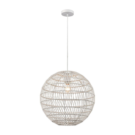 Atlas Lighting Simoom 19'' Wide 1Lt Pendant, White/White