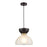 Atlas Lighting Softshot 12'' Wide 1Lt Pendant, Black/White
