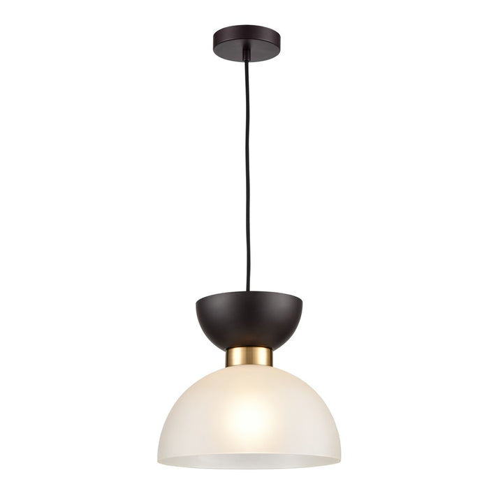 Atlas Lighting Softshot 12'' Wide 1Lt Pendant, Black/White
