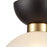 Atlas Lighting Softshot 12'' Wide 1Lt Pendant, Black/White
