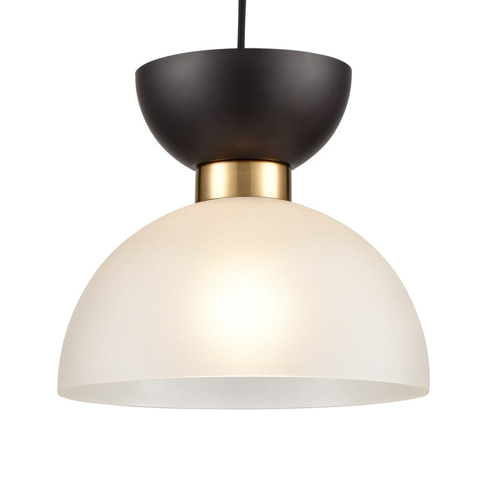 Atlas Lighting Softshot 12'' Wide 1Lt Pendant, Black/White