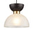 Atlas Lighting Softshot 12'' Wide 1Lt Pendant, Black/White