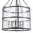 Atlas Lighting Solace 18'' Wide 5Lt Pendant, Matte Black/Clear