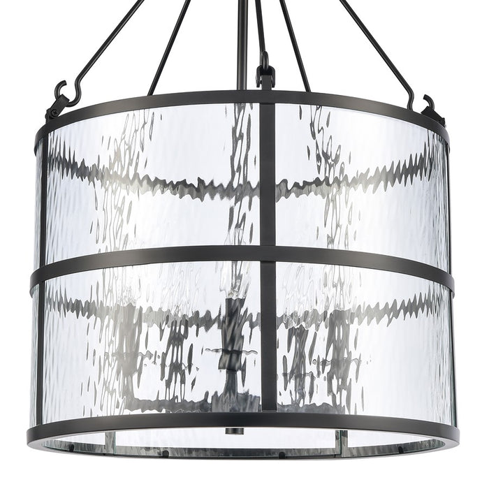 Atlas Lighting Solace 18'' Wide 5Lt Pendant, Matte Black/Clear
