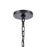 Atlas Lighting Solace 18'' Wide 5Lt Pendant, Matte Black/Clear