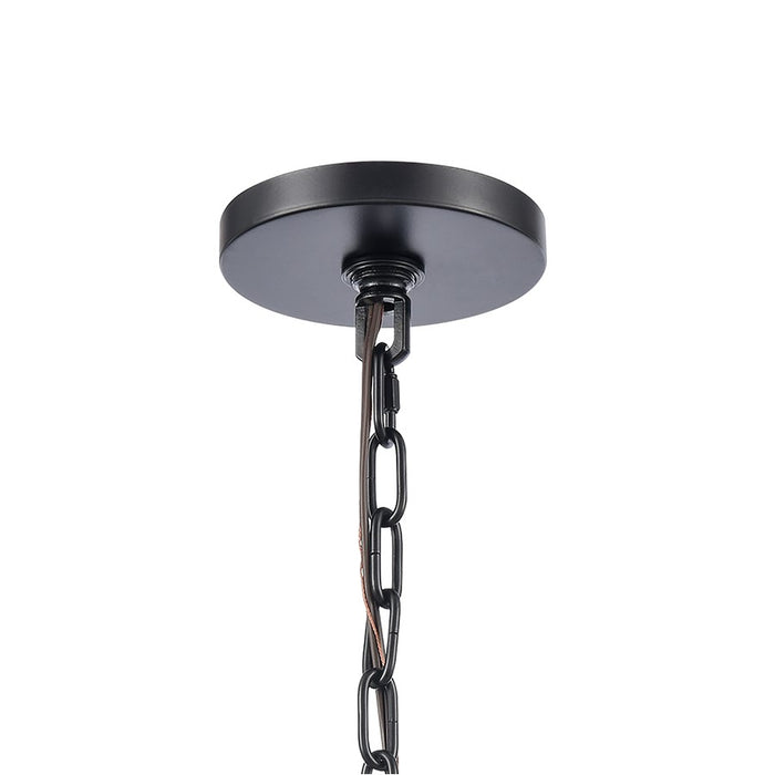 Atlas Lighting Solace 18'' Wide 5Lt Pendant, Matte Black/Clear