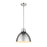Atlas Lighting Somerville 12'' Wide 1Lt Pendant, Nickel/Nickel
