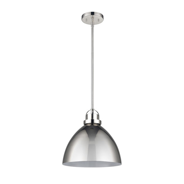 Atlas Lighting Somerville 12'' Wide 1Lt Pendant, Nickel/Nickel