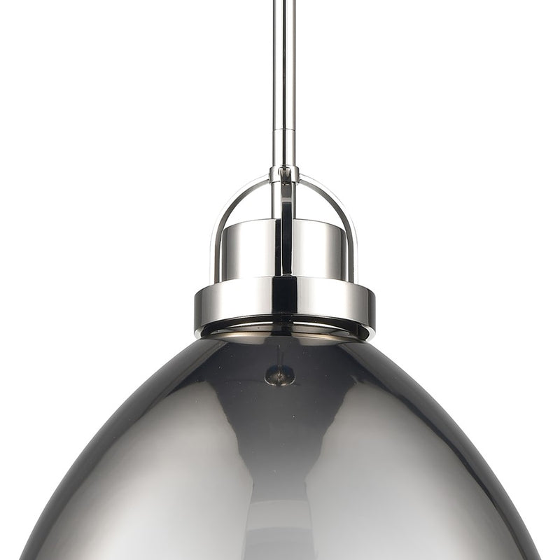 Atlas Lighting Somerville 12'' Wide 1Lt Pendant, Nickel/Nickel