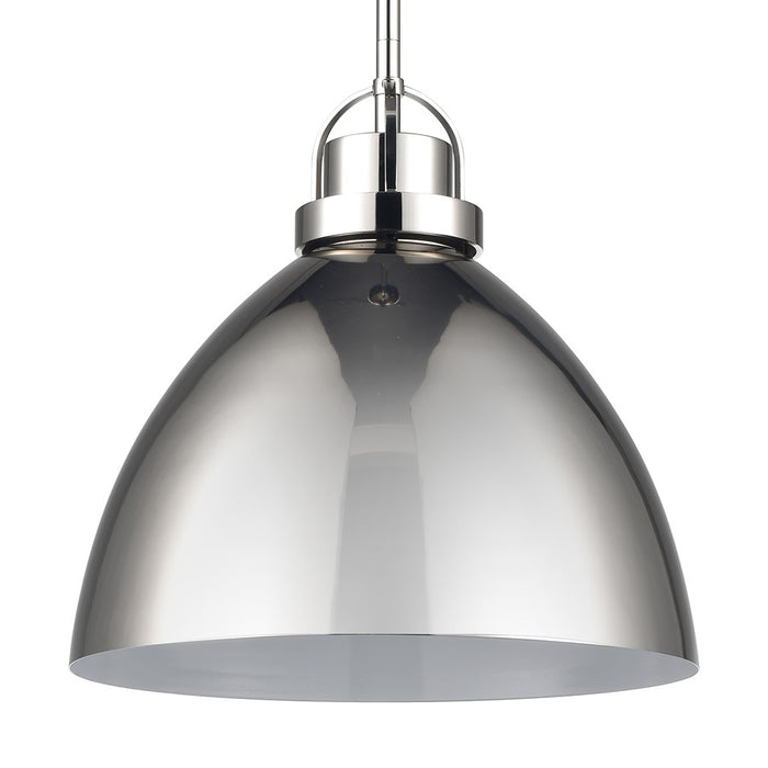 Atlas Lighting Somerville 12'' Wide 1Lt Pendant, Nickel/Nickel