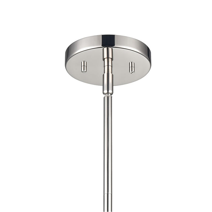Atlas Lighting Somerville 12'' Wide 1Lt Pendant, Nickel/Nickel