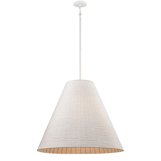 Atlas Lighting Sophie 30'' Wide 4Lt Pendant, White Coral/Off White