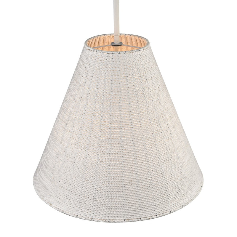 Atlas Lighting Sophie 30'' Wide 4Lt Pendant, White Coral/Off White