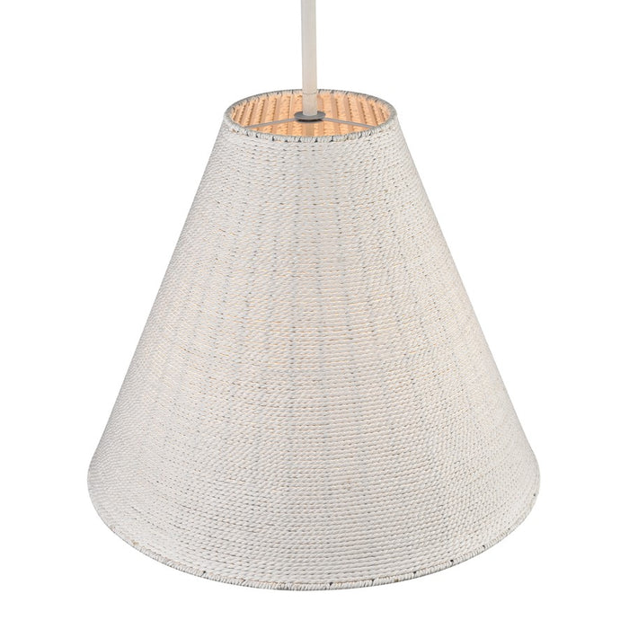 Atlas Lighting Sophie 30'' Wide 4Lt Pendant, White Coral/Off White