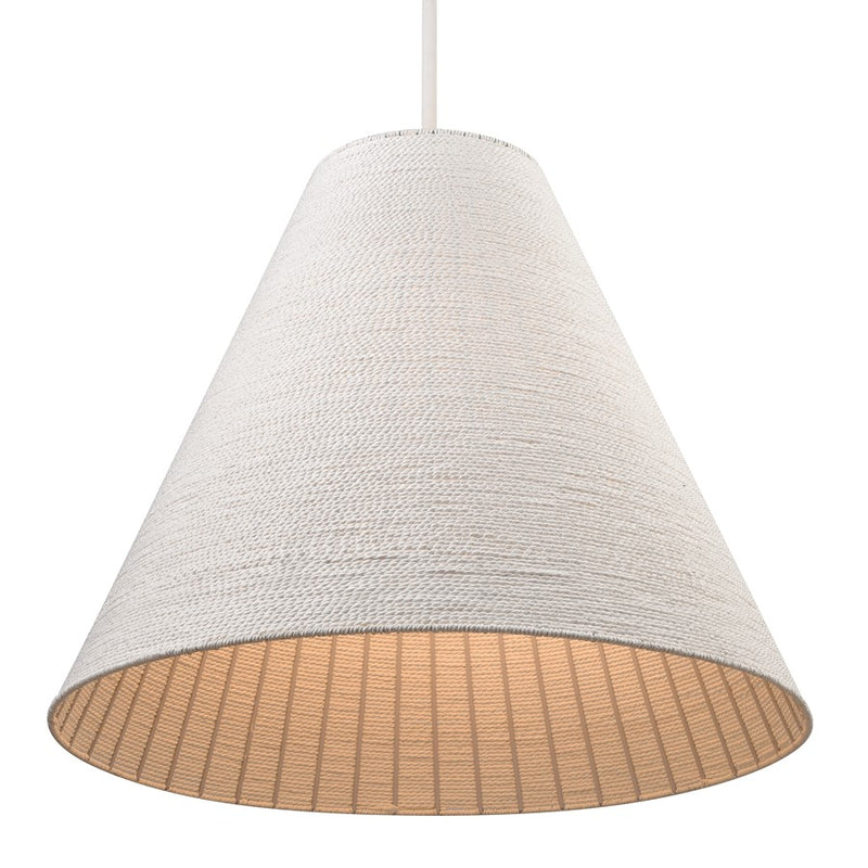 Atlas Lighting Sophie 30in 4-Light Pendant | Transitional White Coral and Off White Rope | Kitchen Island & Dining Room | Model CL11830-WH