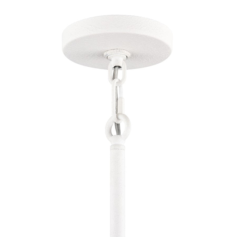 Atlas Lighting Sophie 30in 4-Light Pendant | Transitional White Coral and Off White Rope | Kitchen Island & Dining Room | Model CL11830-WH