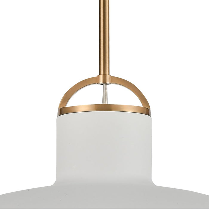 Atlas Lighting Surf 20'' Wide 1Lt Pendant, Textured White/White