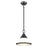 Atlas Lighting Sven 12'' Wide 1Lt Pendant, Matte Black/White