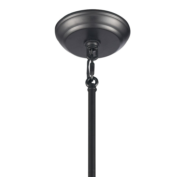 Atlas Lighting Sven 12'' Wide 1Lt Pendant, Matte Black/White