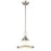 Atlas Lighting Sven 12'' Wide 1Lt Pendant, Satin Nickel/White