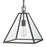 Atlas Lighting Tangent 12'' Wide 1Lt Pendant, Matte black/Clear