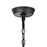 Atlas Lighting Tangent 12'' Wide 1Lt Pendant, Matte black/Clear