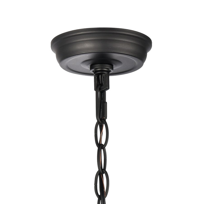 Atlas Lighting Tangent 12'' Wide 1Lt Pendant, Matte black/Clear