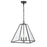 Atlas Lighting Tangent 16'' Wide 3Lt Pendant, Matte black/Clear