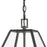 Atlas Lighting Tangent 16'' Wide 3Lt Pendant, Matte black/Clear