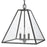 Atlas Lighting Tangent 16'' Wide 3Lt Pendant, Matte black/Clear