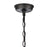 Atlas Lighting Tangent 16'' Wide 3Lt Pendant, Matte black/Clear