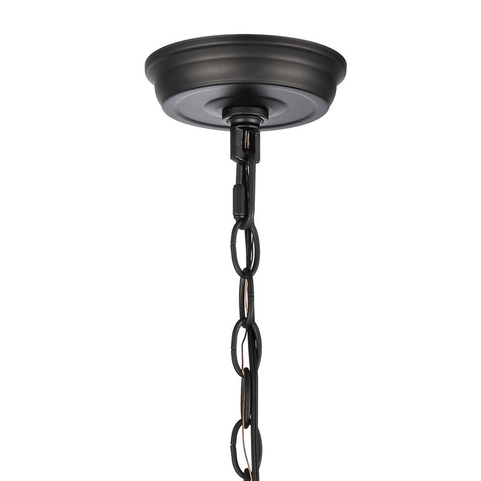 Atlas Lighting Tangent 16'' Wide 3Lt Pendant, Matte black/Clear