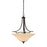 Atlas Lighting Treme 20'' Wide 3Lt Pendant, Espresso/Amber