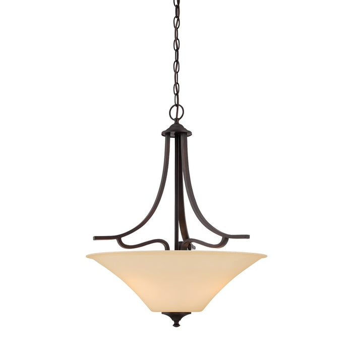 Atlas Lighting Treme 20'' Wide 3Lt Pendant, Espresso/Amber