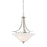 Atlas Lighting Treme 20'' Wide 3Lt Pendant, Brushed Nickel/White