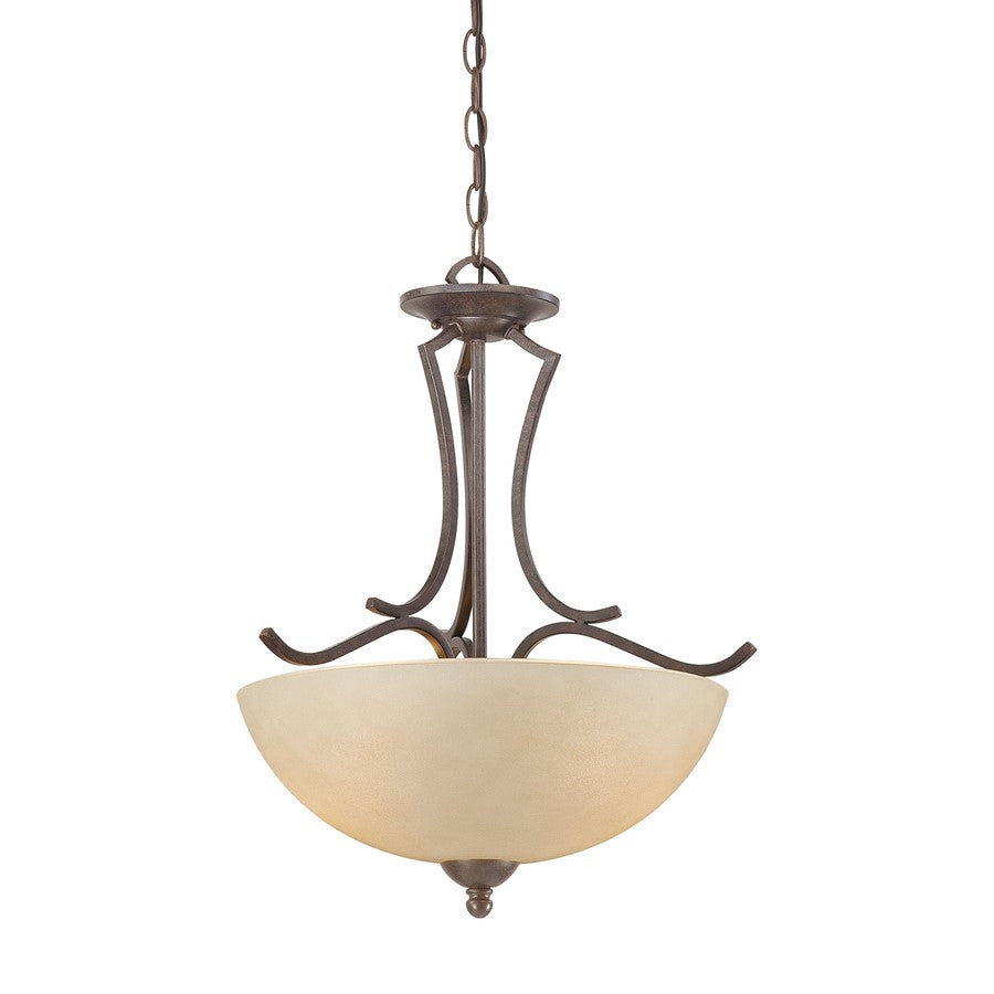 Atlas Lighting Triton 18.25'' Wide 2Lt Pendant, Sable Bronze/Amber