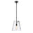 Atlas Lighting Trustle 11'' Wide 1Lt Pendant, Matte Black/Clear