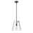 Atlas Lighting Trustle 11'' Wide 1Lt Pendant, Matte Black/Clear