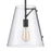 Atlas Lighting Trustle 11'' Wide 1Lt Pendant, Matte Black/Clear
