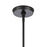 Atlas Lighting Trustle 11'' Wide 1Lt Pendant, Matte Black/Clear