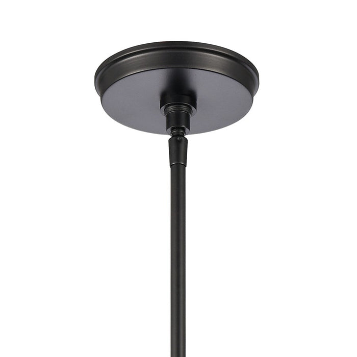 Atlas Lighting Trustle 11'' Wide 1Lt Pendant, Matte Black/Clear