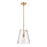 Atlas Lighting Trustle 11'' Wide 1Lt Pendant, Satin Brass/Clear