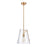 Atlas Lighting Trustle 11'' Wide 1Lt Pendant, Satin Brass/Clear