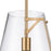 Atlas Lighting Trustle 11'' Wide 1Lt Pendant, Satin Brass/Clear